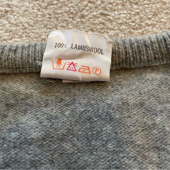 Gray 100% Lambswool Sweater - Picture 3 of 7